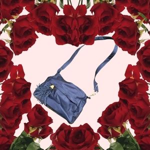 1990s vintage Black leather handbag